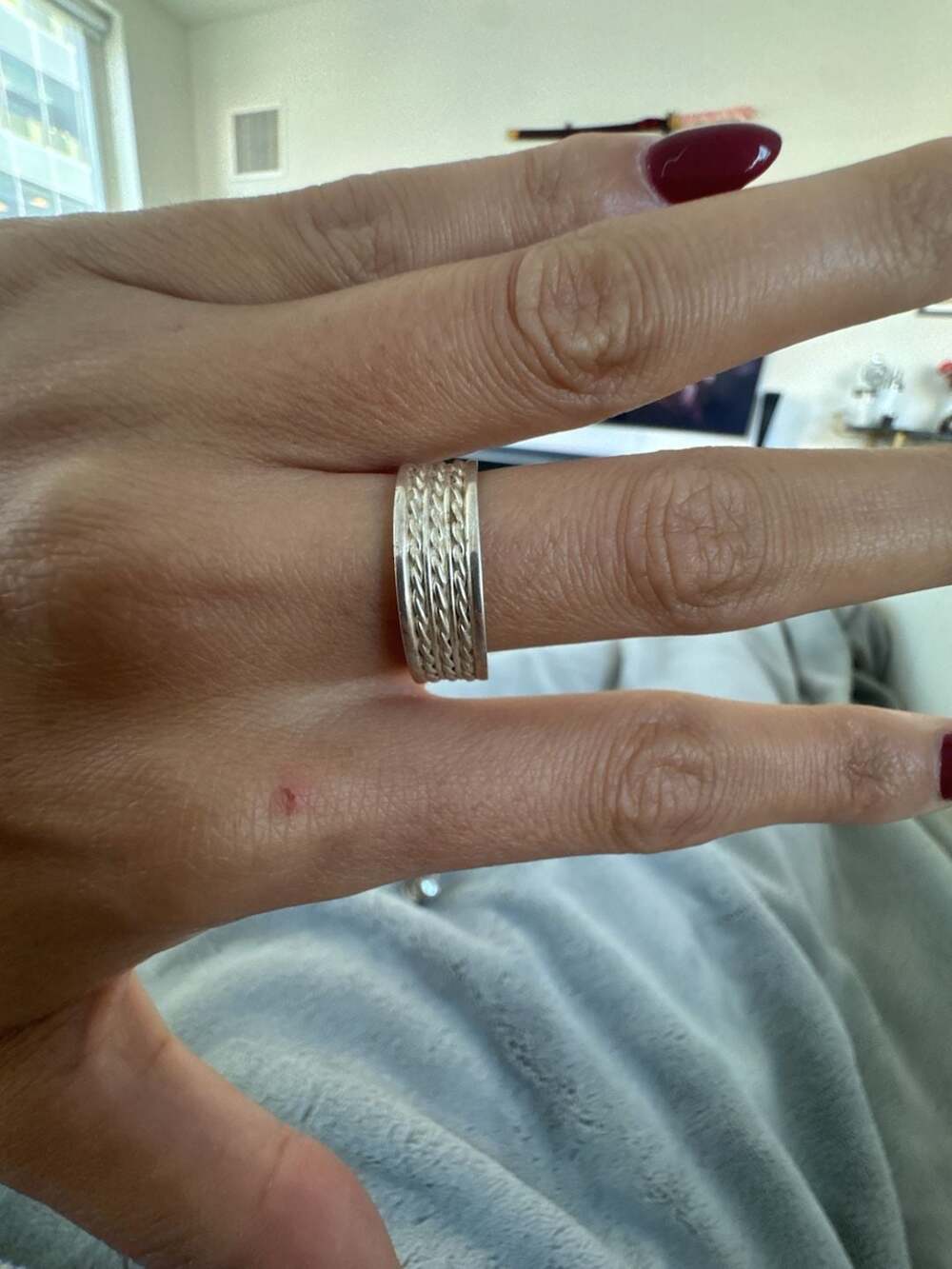Vintage Sterling Silver Braided Cable Band Ring